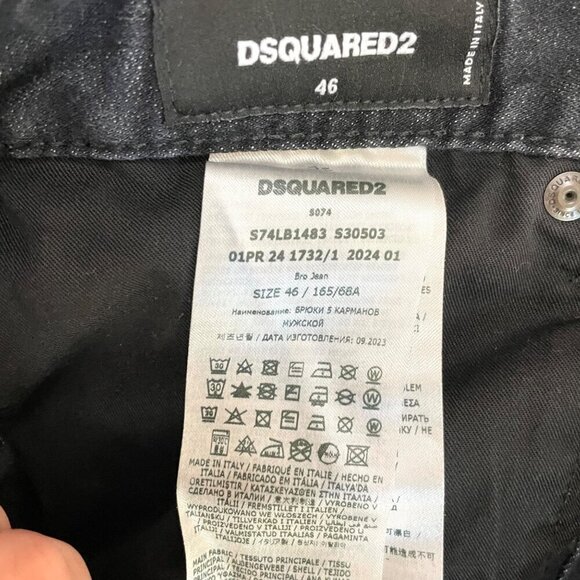 DSQUARED2 D2 Pop 80's Wash Bro Jeans Graffiti Size 46 - Picture 7 of 9